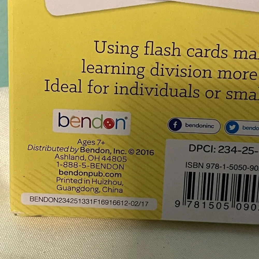 Flash‎ Cards Kids,Bendon Division Age7+36 Ct